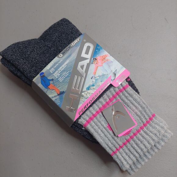 NWT Quick Dry Performance Socks - 2 Pairs - Women - Head - Size 4-10 - Picture 1 of 4